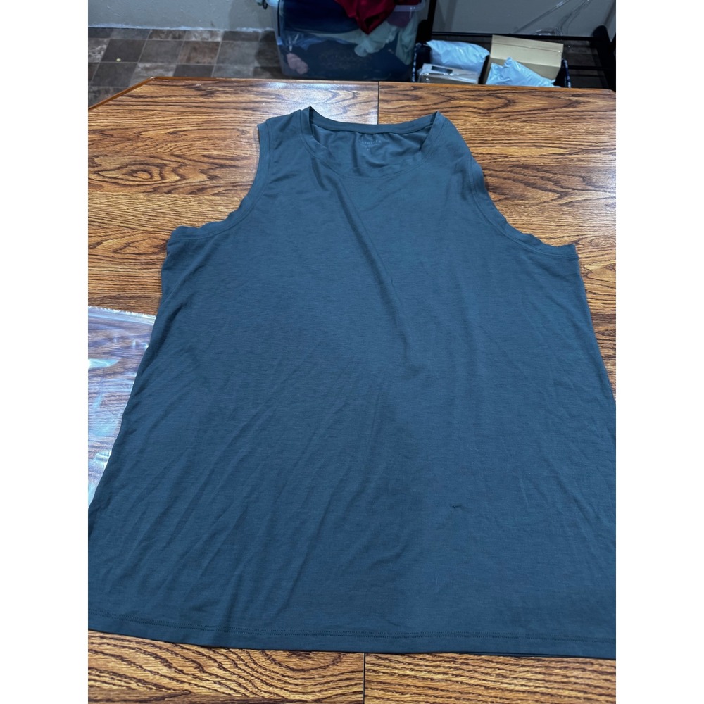 Athleta Renew High Neck Tank Top Gray XL Yoga Training Activewear 1L28